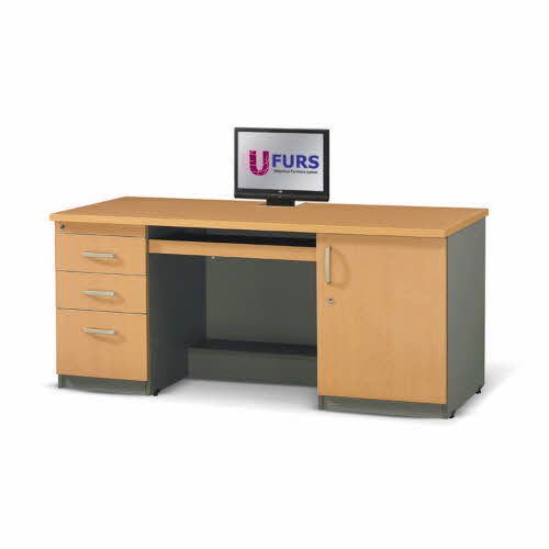 유퍼스 LCD 반매립형 교사용 컴퓨터 책상/사무용 학교